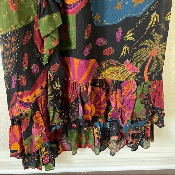 NWT FARM Rio Crazy Mix One-Shoulder Midi Dress Size S - Picture 8 of 14